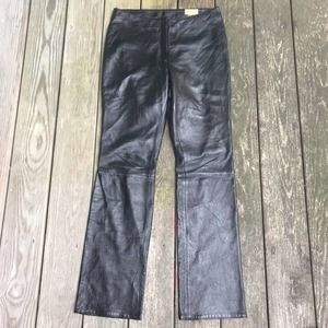 Women's Sleek Black Leather Pants Size 10